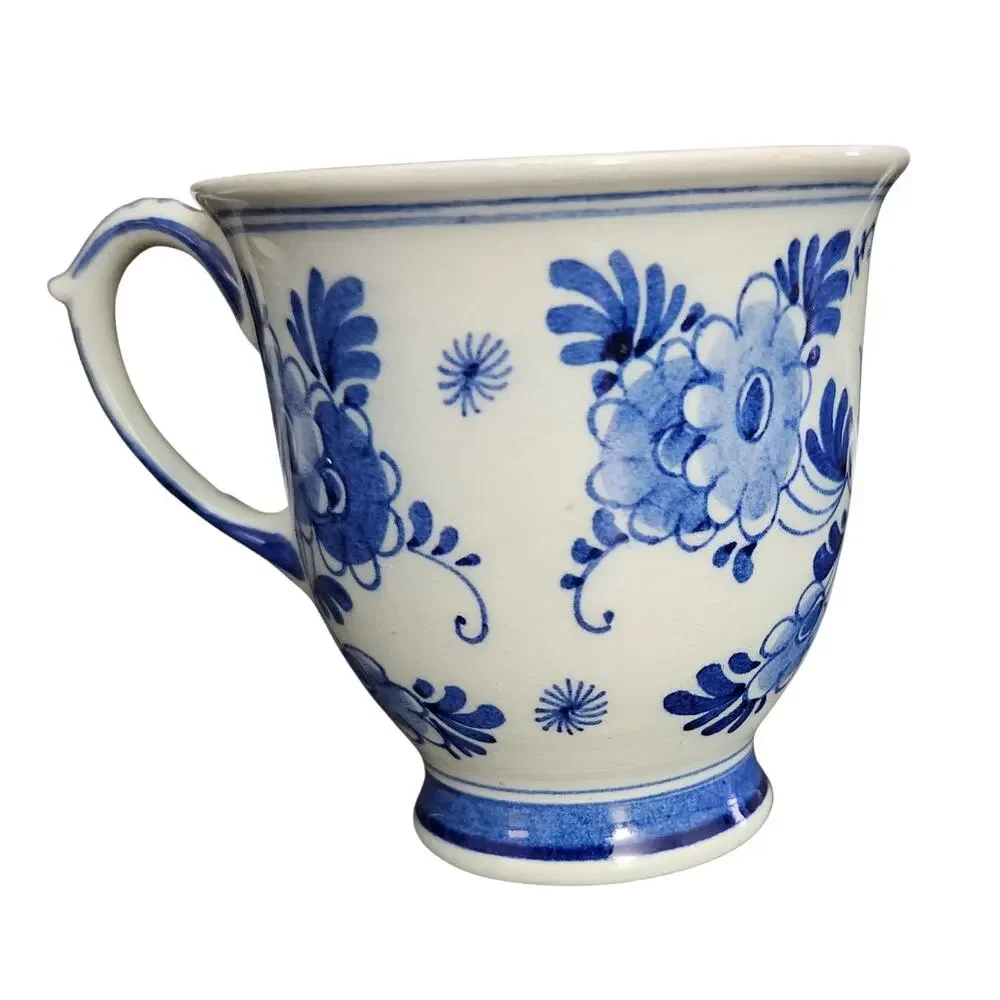 Delft Blue & White Small Teacup Dutch Style Decorative Cup
